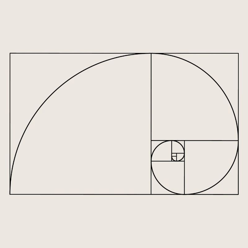 Fibonacci Spirale d’or Coupe d’or Géométrie Phi D