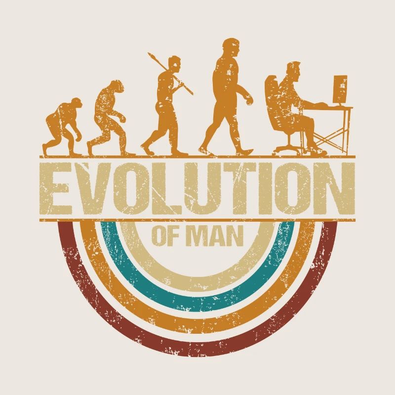 Programmer Computer Freak Evolution Retro