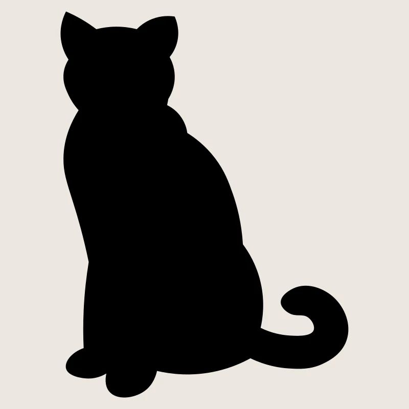 Chat noir simple - chat noir simple