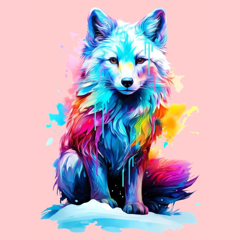 Painted Arctic Fox