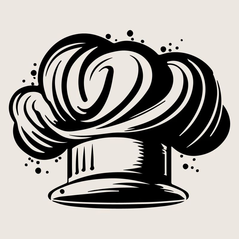 Chef's Hat Silhouette Cooking Chef