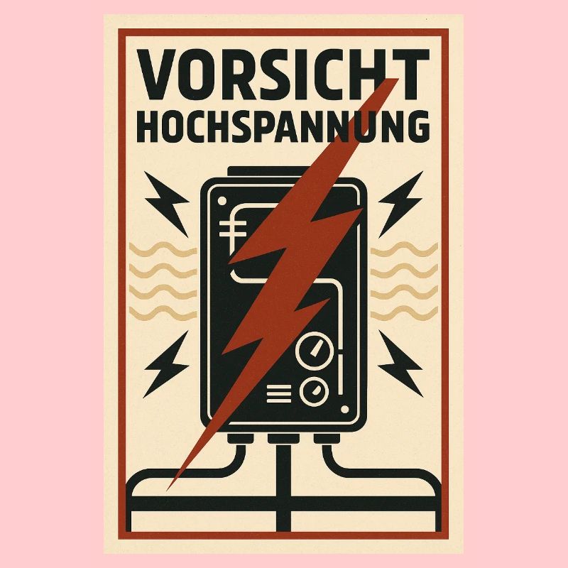 Caution High Voltage Current Warning Sign
