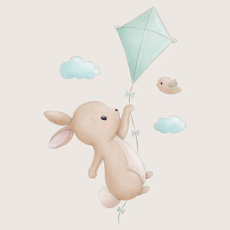 Hase mit Drachen