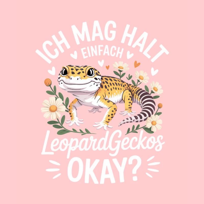 Charme LeopardGecko avec des fleurs