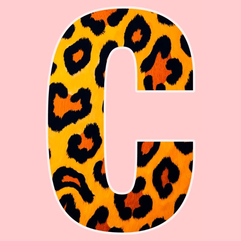 Leopard_Buchstabenmuster_ _C