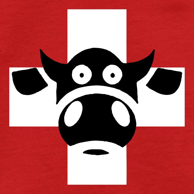 Schweizerkreuz mit Kuh