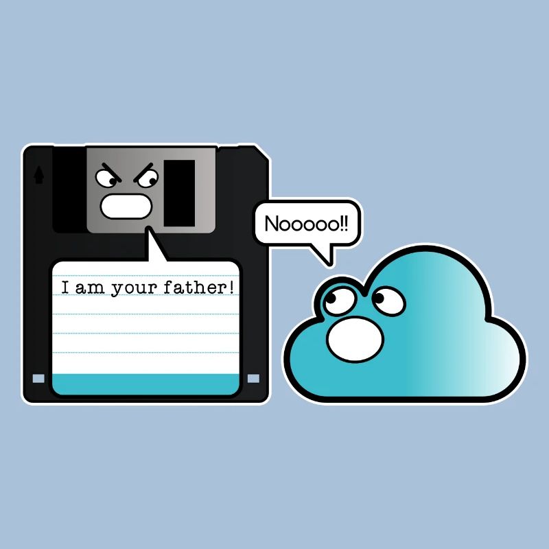 Floppy cloud memory father computer joke