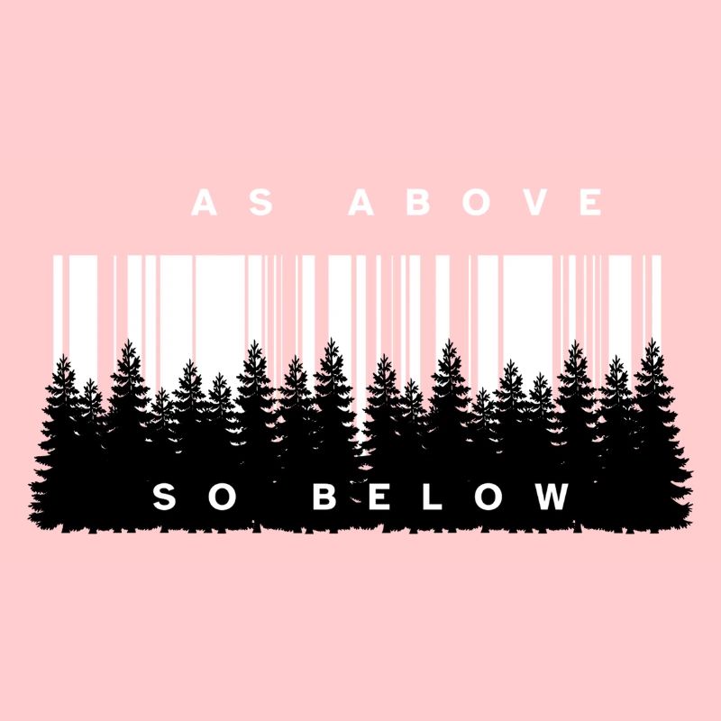 As Above So Below Forest Barcode
