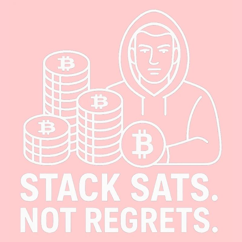 Conception de sweat à capuche Bitcoin – Stack Sats. Pas de regrets.