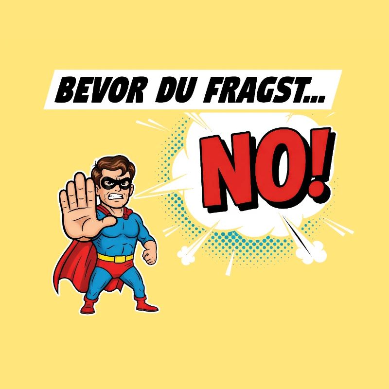 Superheldischer Warnhinweis Comic Design