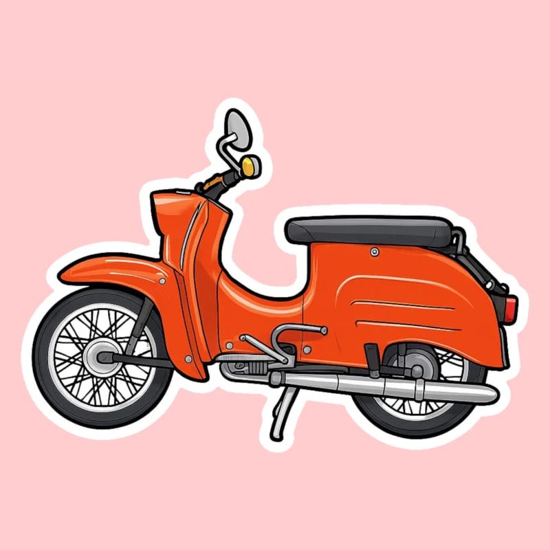 Retro Orange Simson Schwalbe Design