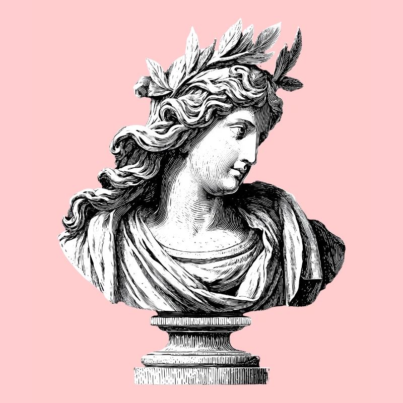 Buste antique déesse – Gravure classique