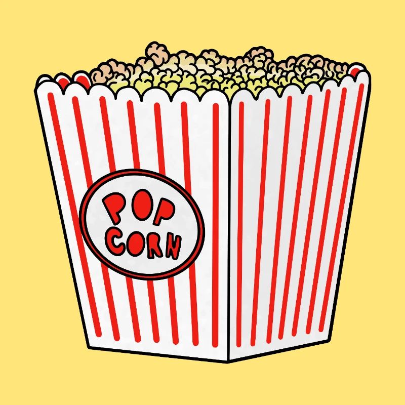 Popcorn Stripe Burst Eimer Retro