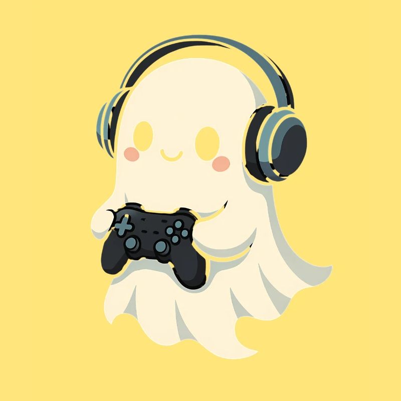 Geist mit Kopfhörer Spielcontroller