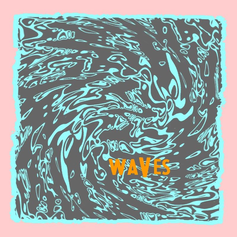 Wave flow neon pattern surf