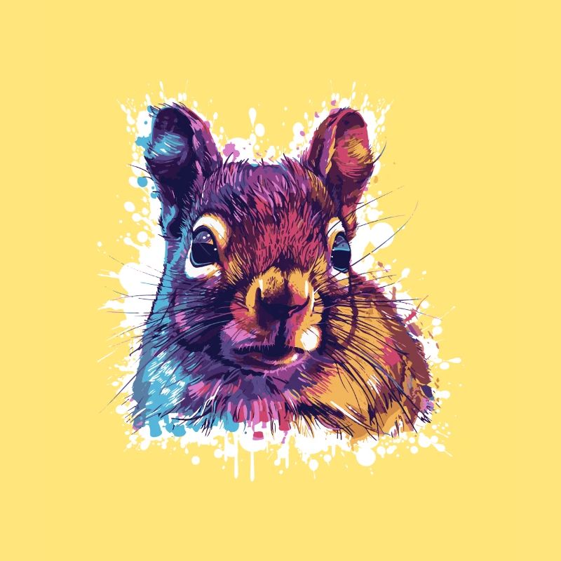 Farbkontrast Eichhörnchen PopArt