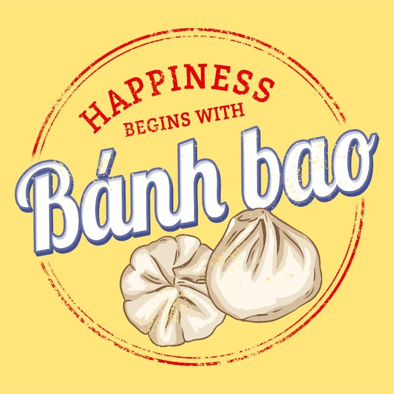 Bánh Bao Dumpling oder Baozi Vintage Teigtasche
