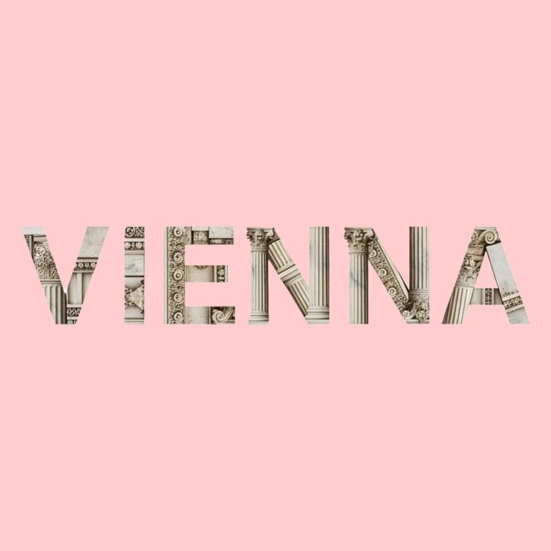 Vienna Typography with classical architecture