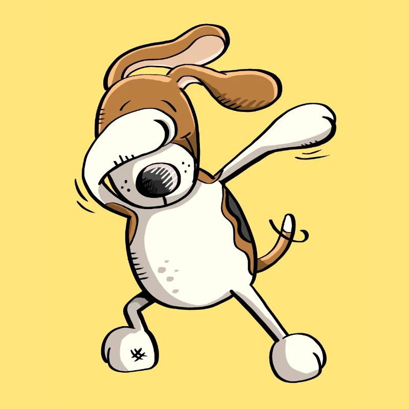 Funny Dab Dance Beagle Dog Comic Gift