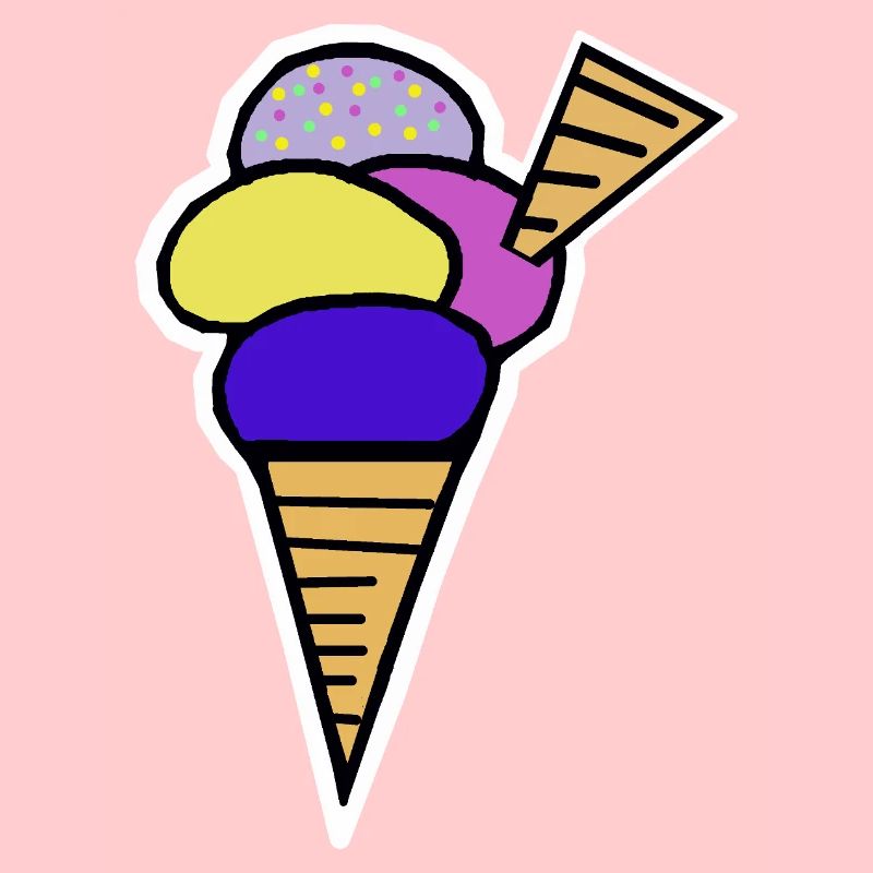 Eiswaffel Eiscreme Eis Kinder Retro