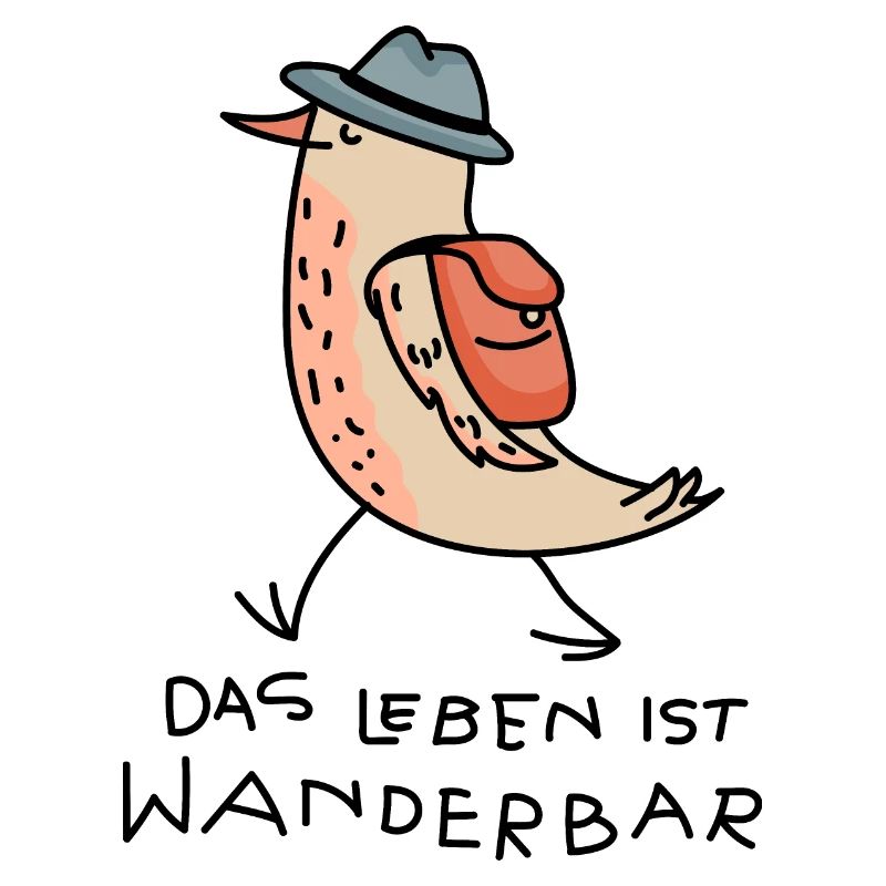 Vogel Wanderer lustig
