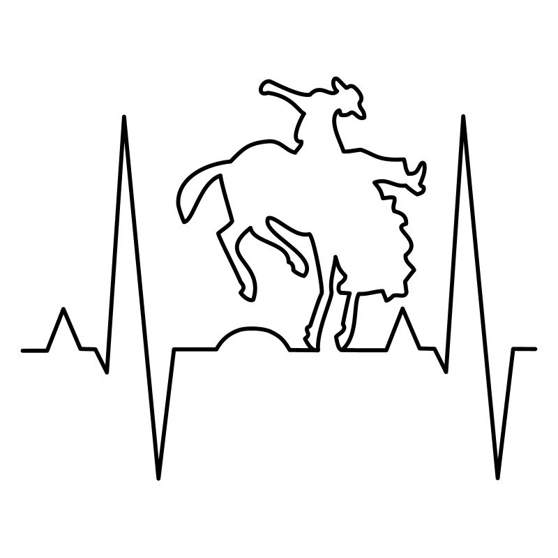 Conception d’impression de cavalier de rodéo