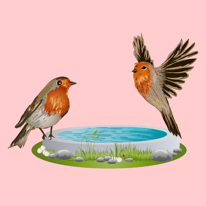 Bird potions with two fun robins