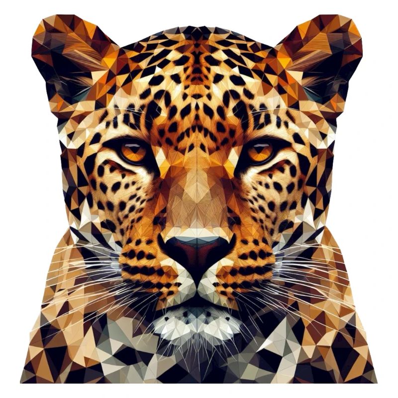 Leopard im Polygon-Stil