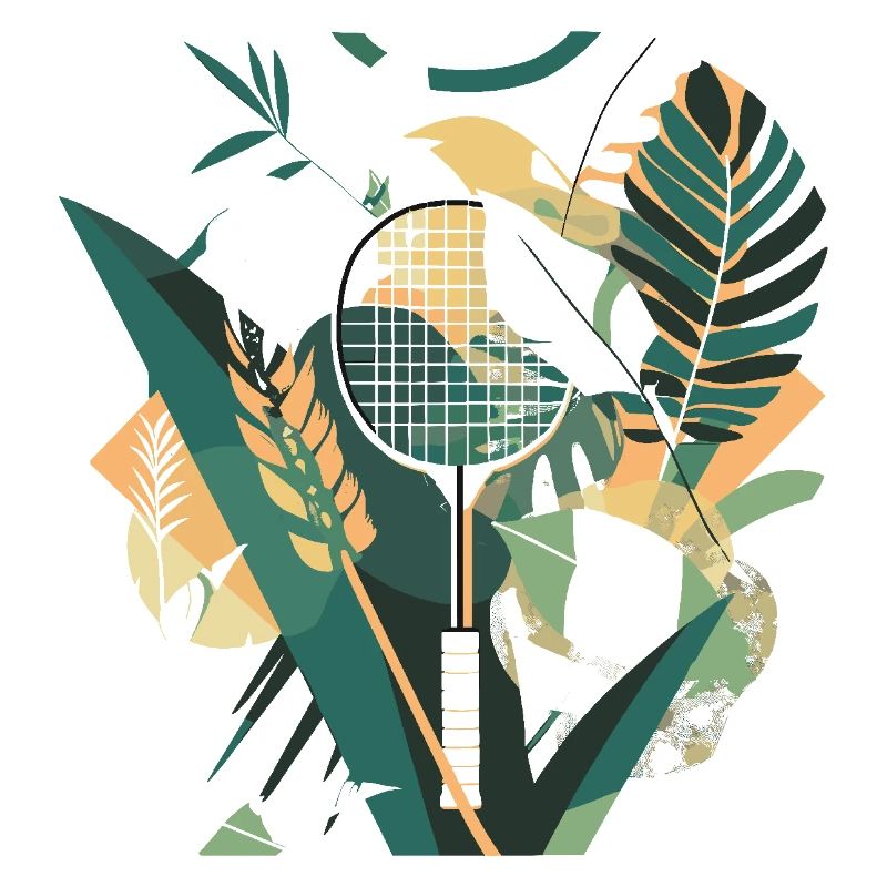 Badminton Racket Artwork
