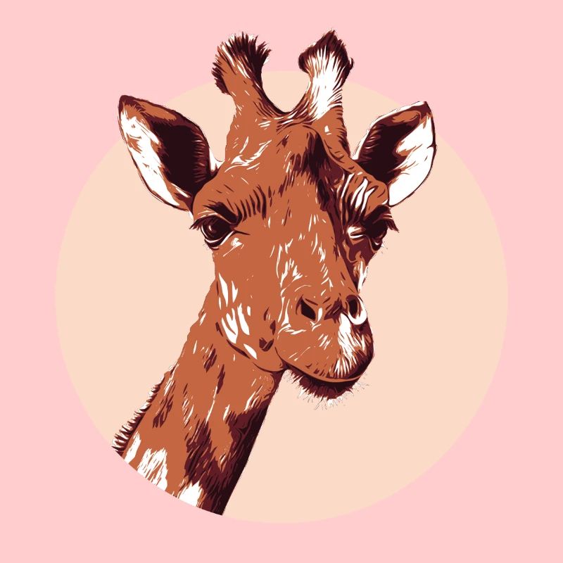 Conception illustrative moderne de girafe