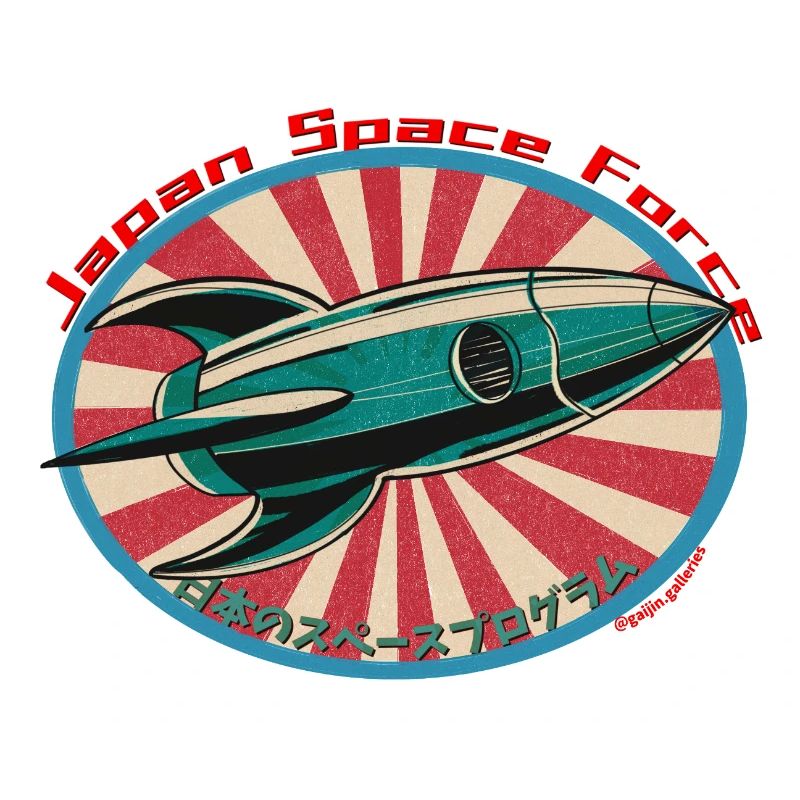 Fusée spatiale rétro - Japan Space Force