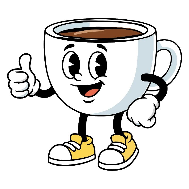 Cartoon Coffee Cup Funny Coffee Comic