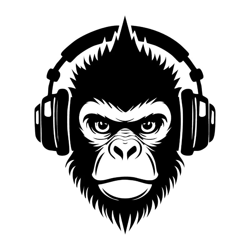 Analog Punk Monkey Head Tape Loop Shirt
