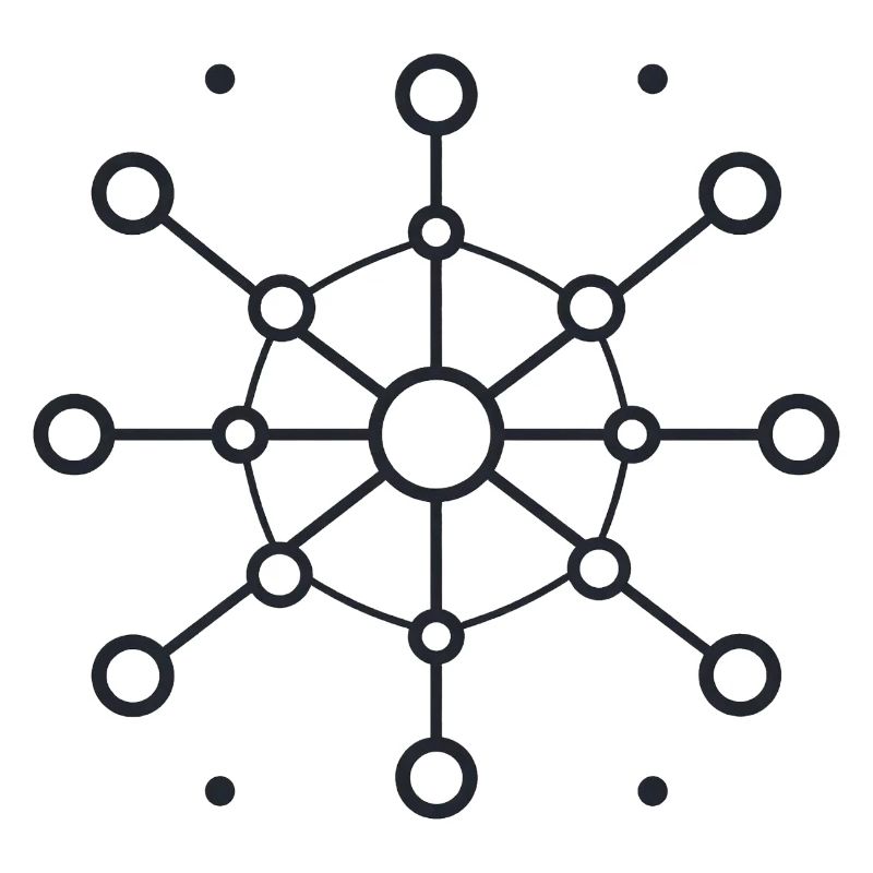 Central Network Star Pattern