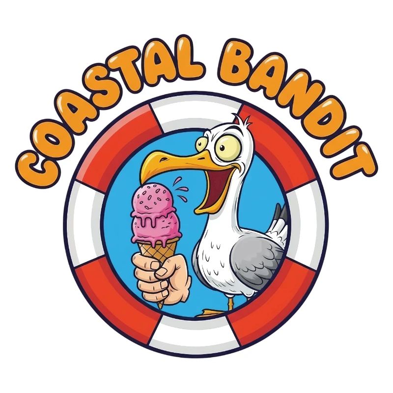 Küstenbandit Möwe Stiehlt Eis