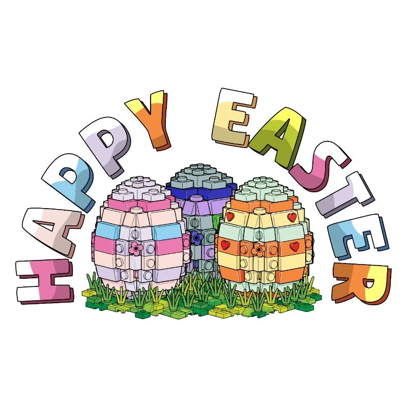 Happy Easter Brick Builder Easter Eggs Bricks