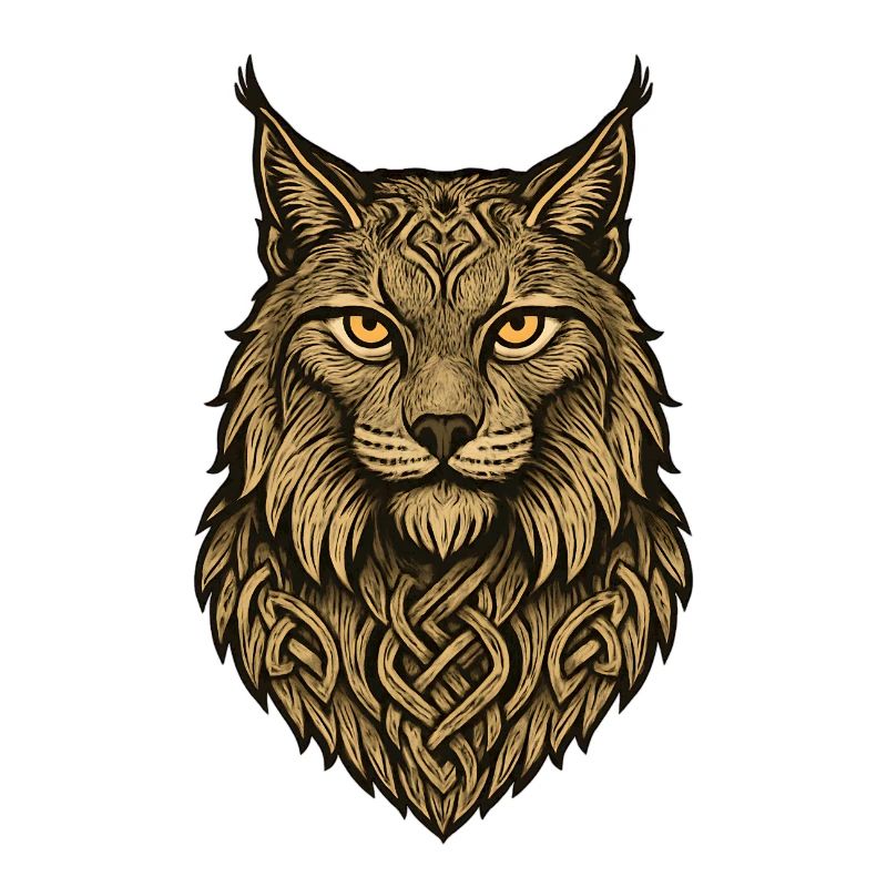 Wolfskopf mit keltischem Band