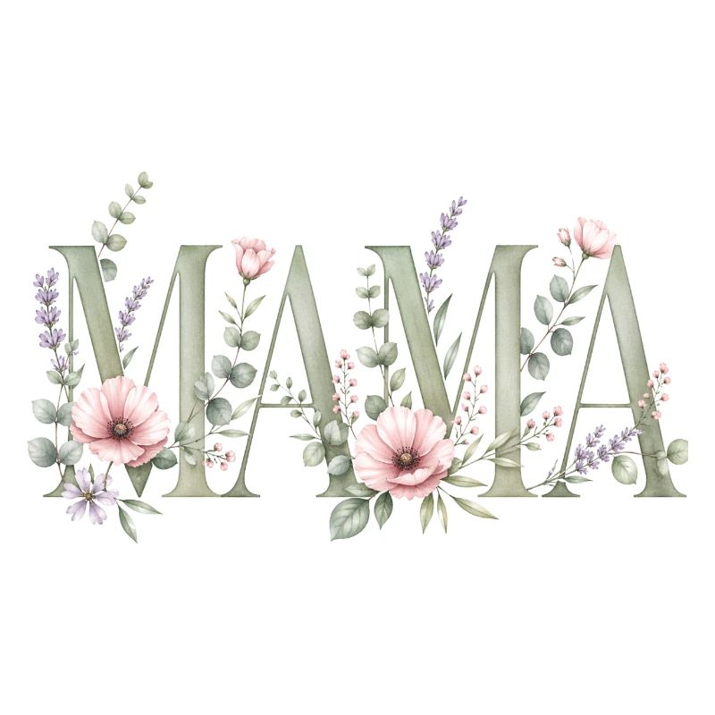 Conception typographique de Mom Blossoms