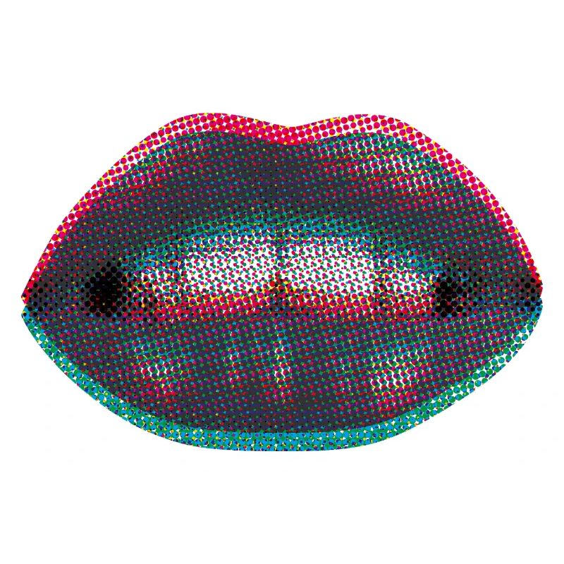 Dotted neon lips