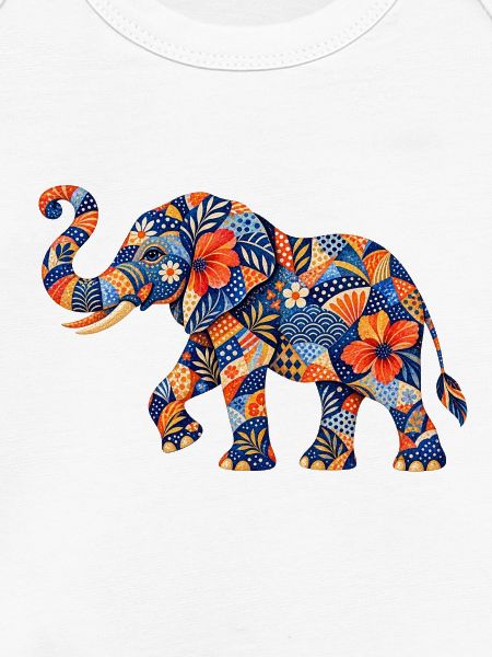 Patchwork-Elefant Blumenmuster