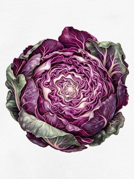 Rotkohl Rosette