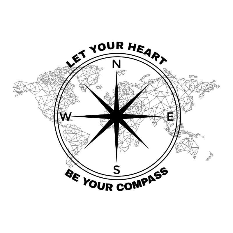 World Map - compass - gift