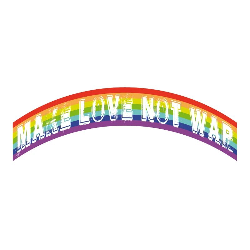 make love not war | rainbow flag