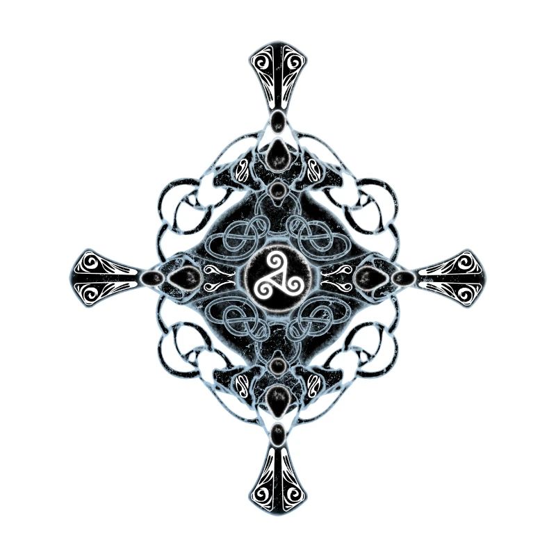 Croix celtique avec triskelion