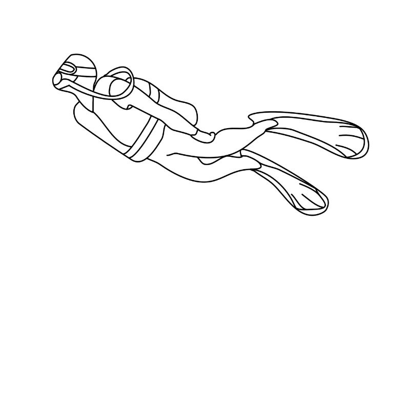 Diver drawing