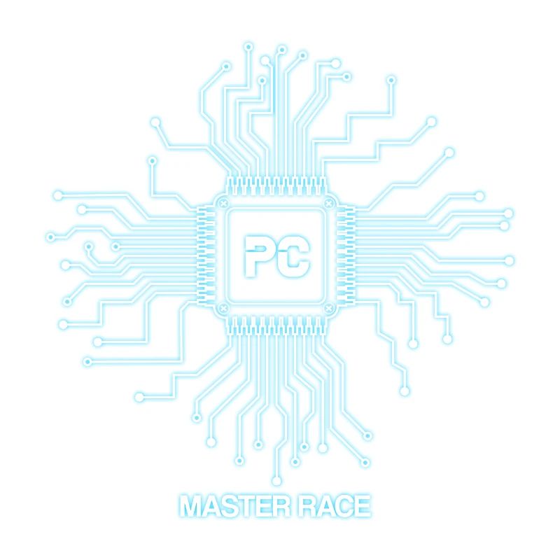 Blaues PC-Master-Race - CPU-Nerd