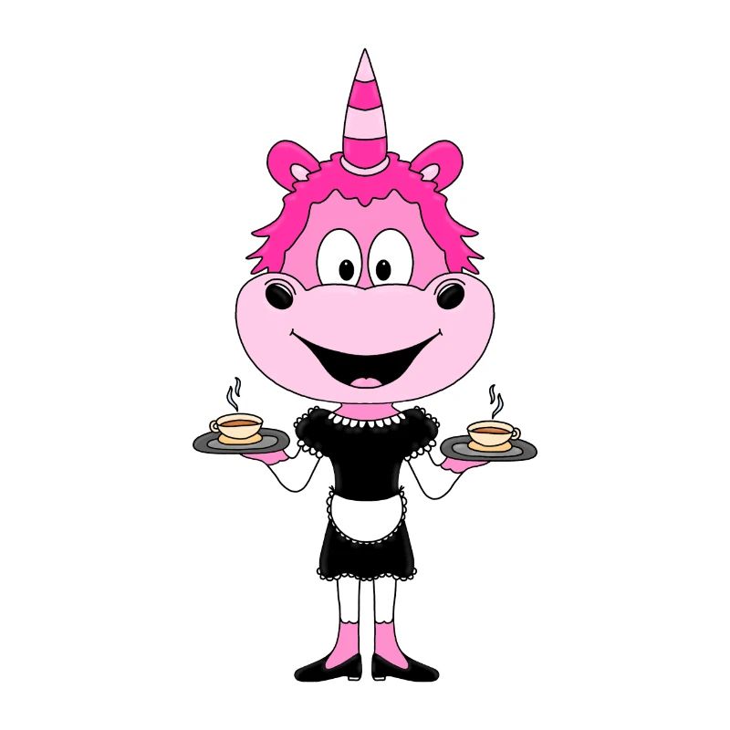EINHORN - KELLNERIN - GASTRONOMIE - KAFFEE - TEE