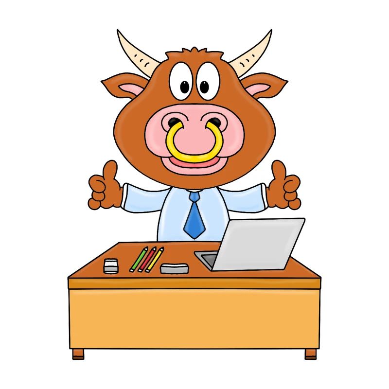 BULLE - RIND - KUH - STIER - CHEF - MITARBEITER