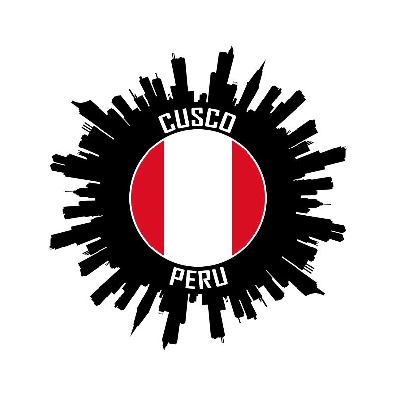 Cusco Skyline Peru Flagge Reise Souvenir
