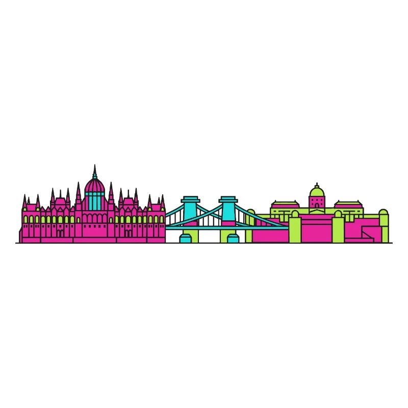 Budapester Stadtskyline-Parlament: Moderne Kunst